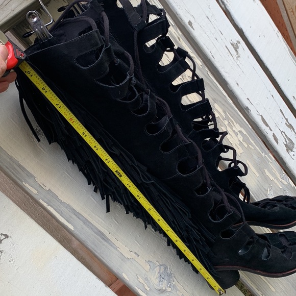 Jeffrey Campbell Secouer Fringe Boot Sandal - Picture 9 of 16